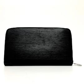 Louis Vuitton-Louis Vuitton Epi Zip Around Long Wallet-Black