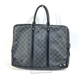 Louis Vuitton-Louis Vuitton N41125 Damier Graphite Briefcase-Black