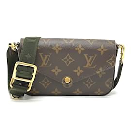 Louis Vuitton-Monogram Crossbody Pouch Schultertasche von Louis Vuitton-Braun