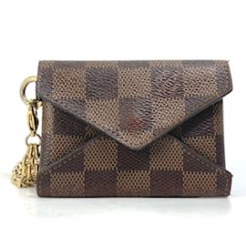 Louis Vuitton-Portafoglio con scomparto per monete Damier Louis Vuitton-Marrone