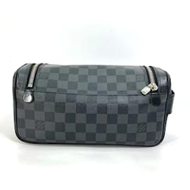 Louis Vuitton-Louis Vuitton N47625 Damier Graphite Makeup Pouch-Black