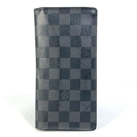 Louis Vuitton-Louis Vuitton N62655 Damier Graphite Long Wallet-Black