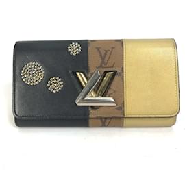 Louis Vuitton-Louis Vuitton Monogram Reverse Long Wallet-Black