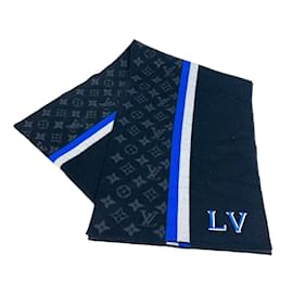 Louis Vuitton-Louis Vuitton Monogram Wool Stole-Black