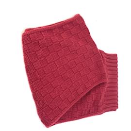 Louis Vuitton-Louis Vuitton Damier Knit Stole-Red