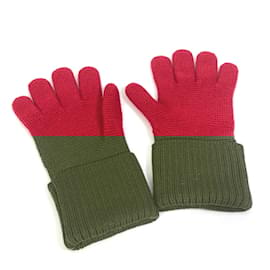 Louis Vuitton-Louis Vuitton Red Wool Gloves-Red