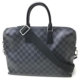 Louis Vuitton-Louis Vuitton N48224 Damier-Graphite 2WAY Business Bag-Black