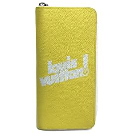 Louis Vuitton-Louis Vuitton Yellow Leather Long Wallet-Yellow