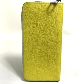 Louis Vuitton-Louis Vuitton Yellow Leather Long Wallet-Yellow