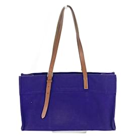 Hermès-Borsa tote in tessuto viola Hermes-Porpora