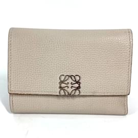 Loewe-Portafoglio compatto trifold Loewe-Beige