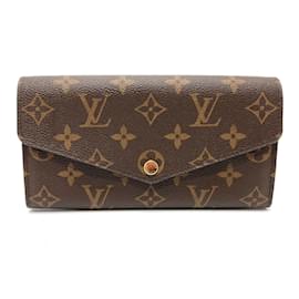 Louis Vuitton-Portafoglio lungo bifold Monogram Louis Vuitton-Marrone