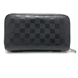 Louis Vuitton-Louis Vuitton Damier Infini Black Long Wallet-Black