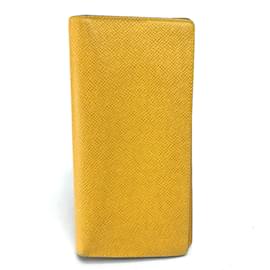 Louis Vuitton-Louis Vuitton Taiga Long Wallet in Jaune Yellow-Yellow