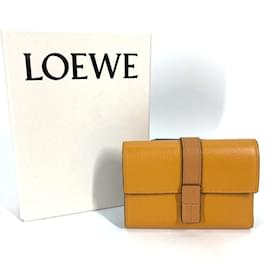 Loewe-Portafoglio compatto bi-fold Loewe-Marrone