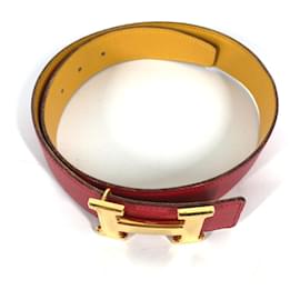 Hermès-Ceinture Constance réversible Hermes-Rouge