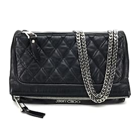 Jimmy Choo-Borsa a spalla in pelle nera Jimmy Choo-Nero