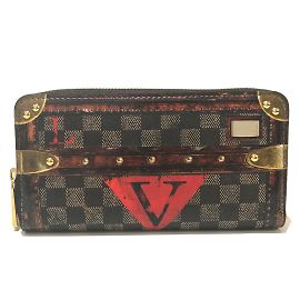 Louis Vuitton M63490 Transform do Damier Zip Around Long Wallet Brown