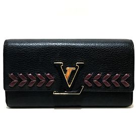 Louis Vuitton Taurillon Clemence Bi-Fold Wallet Black