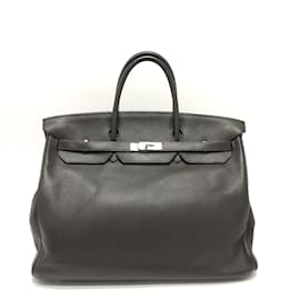 Hermès-Bolsa de couro marrom Hermes-Marrom