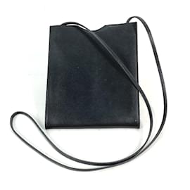 Hermès-Bolso de hombro de cuero negro Hermes-Negro