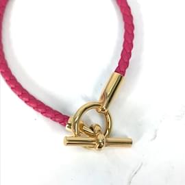 Hermès-Pulsera de accesorios trenzados de Hermès-Rosa