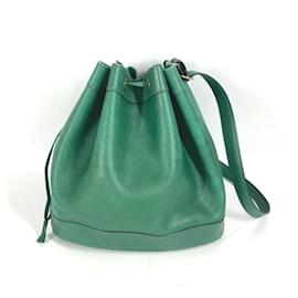 Hermès-Sac à épaule en cuir vert Hermes-Vert