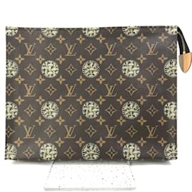 Louis Vuitton-Louis Vuitton M41513 Monogram Christopher Nemeth Rope Clutch Bag-Brown