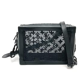 Louis Vuitton-Louis Vuitton M53964 Monogram Embroidery Mesh Shoulder Bag-Black