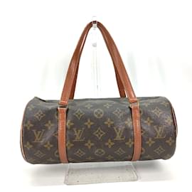 Louis Vuitton-Borsa a spalla cilindrica modello vecchio Monogram Louis Vuitton-Marrone