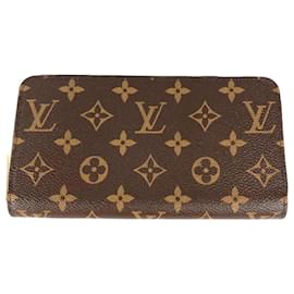 Louis Vuitton-Portafoglio lungo con zip Monogram Louis Vuitton-Marrone