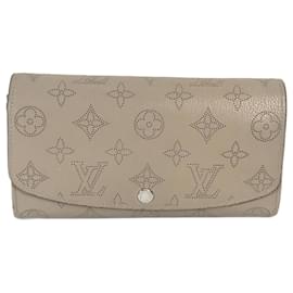 Louis Vuitton-Portafoglio lungo Monogram Mahina Louis Vuitton-Beige