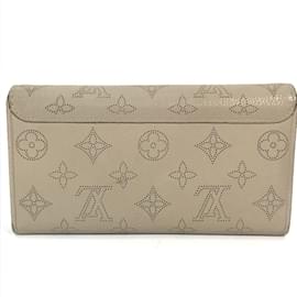 Louis Vuitton-Portafoglio lungo Monogram Mahina Louis Vuitton-Beige