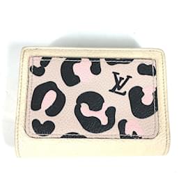 Louis Vuitton-Portafoglio bifold Louis Vuitton Monogram Empreinte Wild at Heart Leopardo-Beige