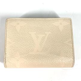 Louis Vuitton-Portafoglio bifold Louis Vuitton Monogram Empreinte Wild at Heart Leopardo-Beige