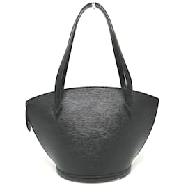 Louis Vuitton-Borsa tote in pelle nera Louis Vuitton-Nero