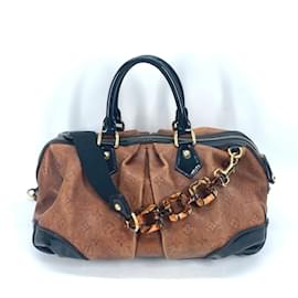 Louis Vuitton-Louis Vuitton Brown Leather Boston Bag-Brown