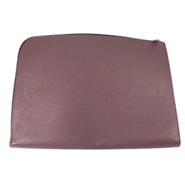 Louis Vuitton-Louis Vuitton Brown Leather Clutch Bag-Brown