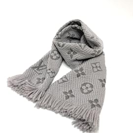 Louis Vuitton-Louis Vuitton Gray Stole-Brown