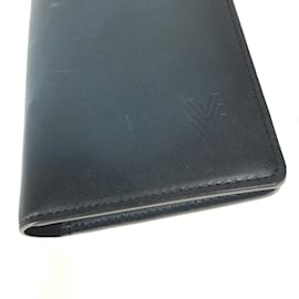 Louis Vuitton-Louis Vuitton M41899 Cuir-ombre Long Wallet-Navy blue