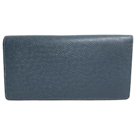 Louis Vuitton-Louis Vuitton Taiga Long Wallet-Blue