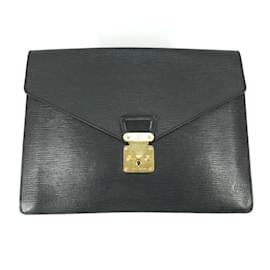 Louis Vuitton-Louis Vuitton M54452 Epi Clutch Bag-Black