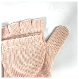 Louis Vuitton-Louis Vuitton Bicolor Fingerless Gloves-Pink