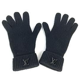 Louis Vuitton-Louis Vuitton M77960 Noir Black Gloves-Black