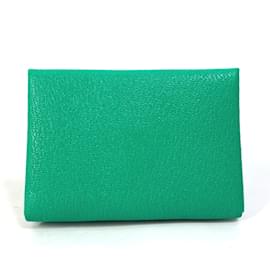 Hermès-Portacarte bicolore Hermes-Verde