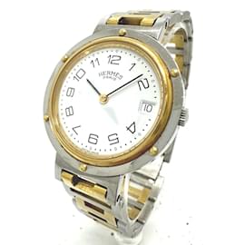 Hermès-Hermes Quartz Date Wristwatch-White