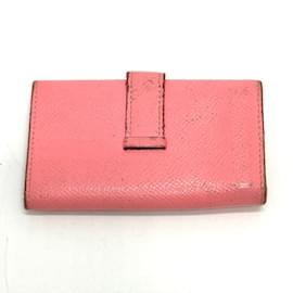 Hermès-Estojo de chaves de 4 anéis Hermes HHardware em rosa confete-Rosa