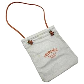 Hermès-Borsa a spalla in tessuto arancione Hermes-Arancione