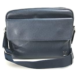 Louis Vuitton-Louis Vuitton Taiga Shoulder Bag-Navy blue