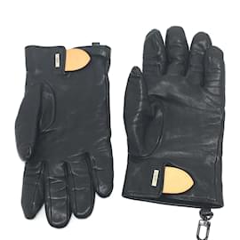 Louis Vuitton-Louis Vuitton MP2429 Gon LV Staples Gloves-Black